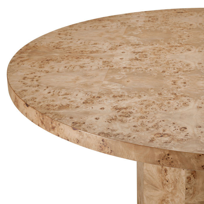 Masa de dining Kingsgrove maro deschis, furnir din lemn masiv |Ø 150 | H. 75.5 cm [4]