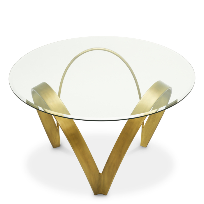 Masa de dining Soquel cu finisaj vintage din alama |Ø 130 | H. 76 cm  [2]