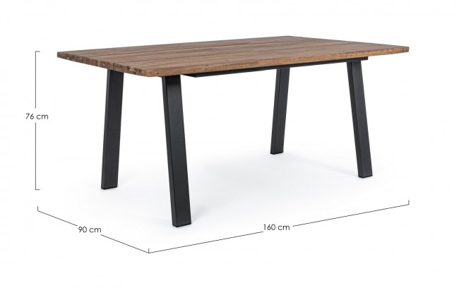 Masa de exterior Oslo, Lemn, Maro, 160x90x76 cm [2]