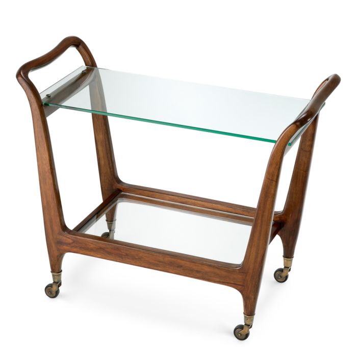 Masa de servire cu roti Julianne clasic maro |L. 96 | W. 45 | H. 78 cm  [2]
