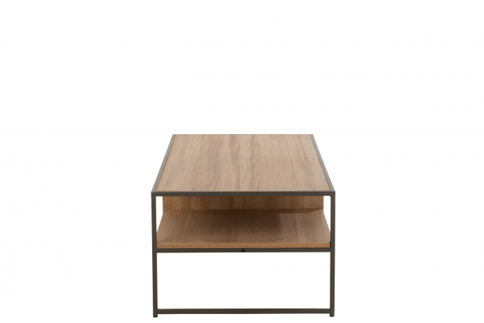 Masa de televizor cu 1 sertar, Lemn/Metal, Natural, 120x60x42.5 cm [3]