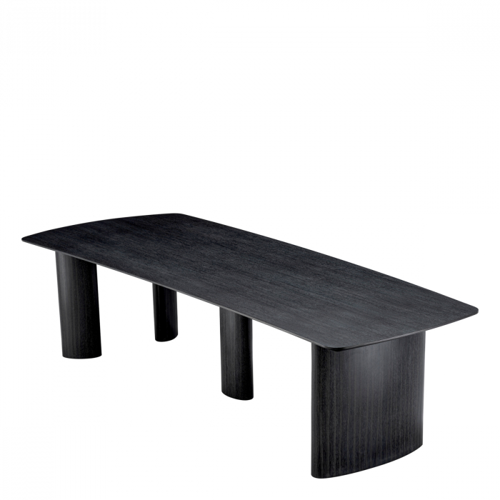 Masă dining, Bergman L, furnir din stejar, gri cărbune, Dims: L. 300 | W. 120 | H. 76.5  (CM) [3]