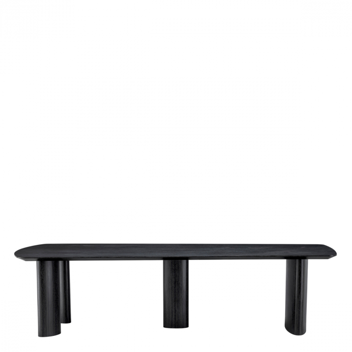 Masă dining, Bergman L, furnir din stejar, gri cărbune, Dims: L. 300 | W. 120 | H. 76.5  (CM) [8]
