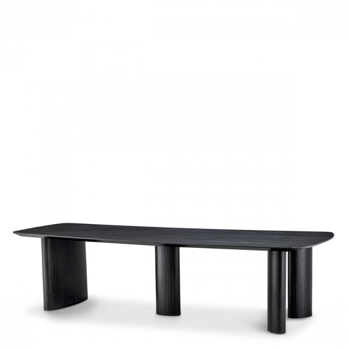 Masă dining, Bergman L, furnir din stejar, gri cărbune, Dims: L. 300 | W. 120 | H. 76.5  (CM) [7]