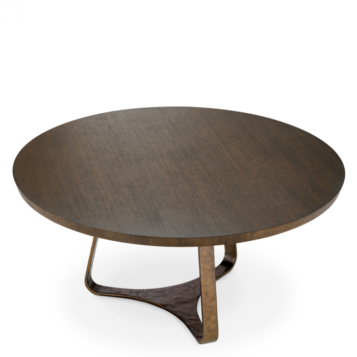 Masa dining, Cambronne, furnir stejar mocha, Dimensiuni: Ø 152 | H. 75.5   [2]