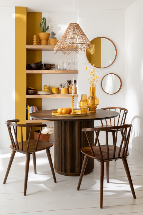 Masa dining, Lemn, Maro, 120x120x76 [1]