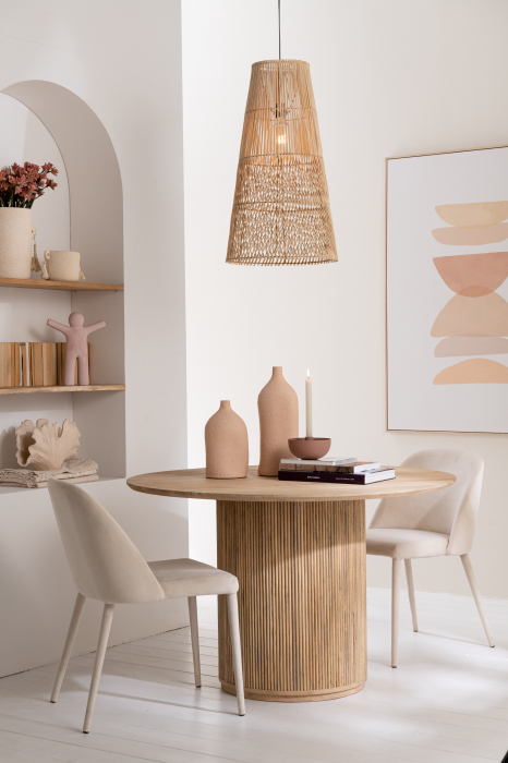 Masa dining Vincent, Lemn Mango, Natur, 120x120x76 cm [5]