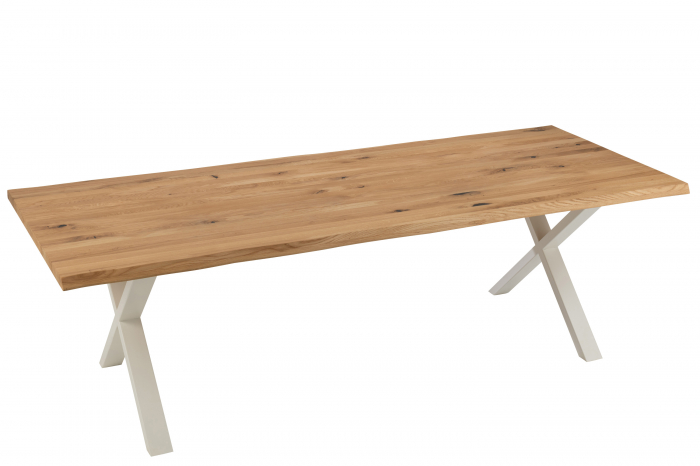 Blat masa dining, Lemn masiv stejar, Natural, 240x95x4 [8]