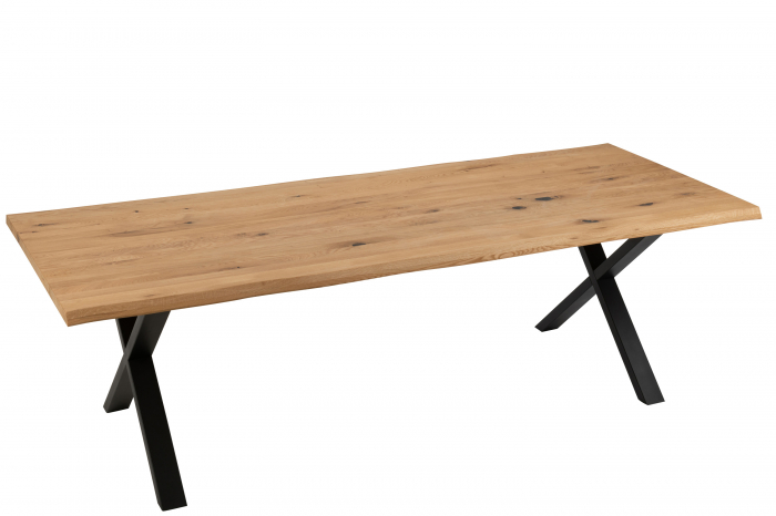 Blat masa dining, Lemn masiv stejar, Natural, 240x95x4 [3]