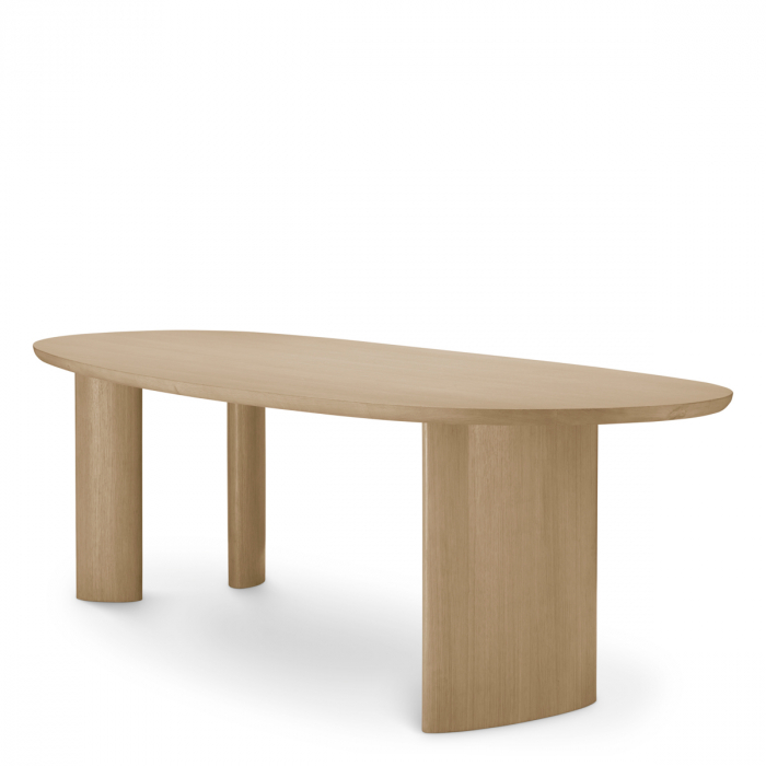 Masă dining, Lindner, furnir din stejar, natur, Dims: L. 259.5 | W. 109.5 | H. 77  (CM) [4]