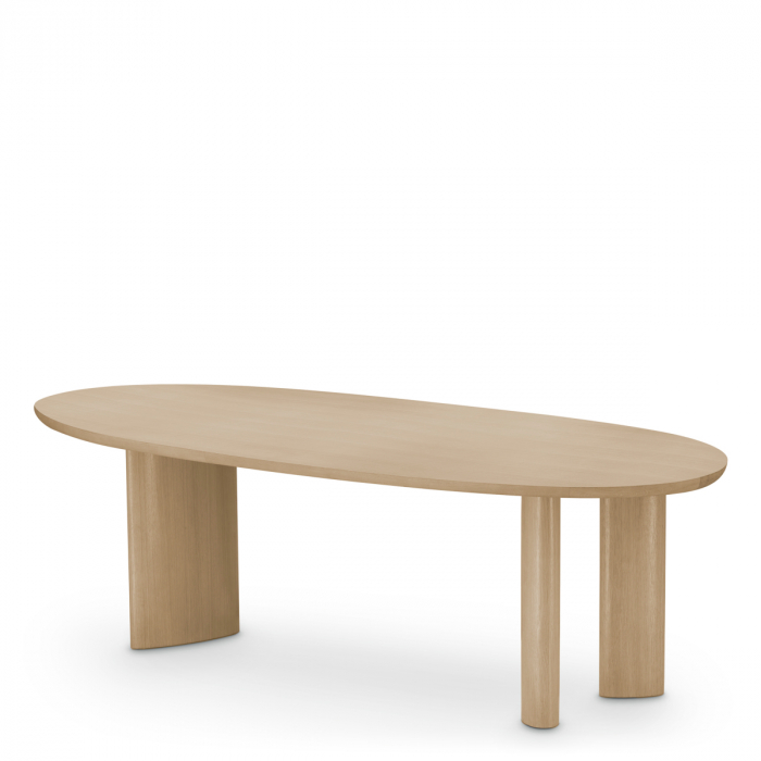 Masă dining, Lindner, furnir din stejar, natur, Dims: L. 259.5 | W. 109.5 | H. 77  (CM) [1]