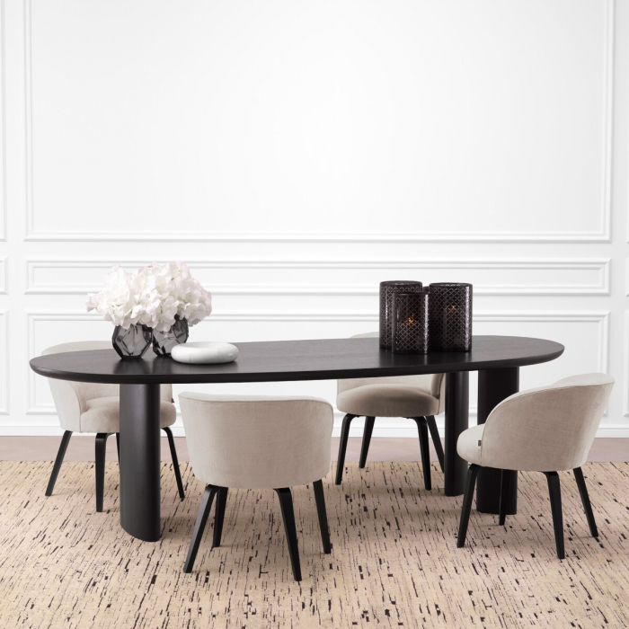 Masă dining, Lindner furnir negru [2]