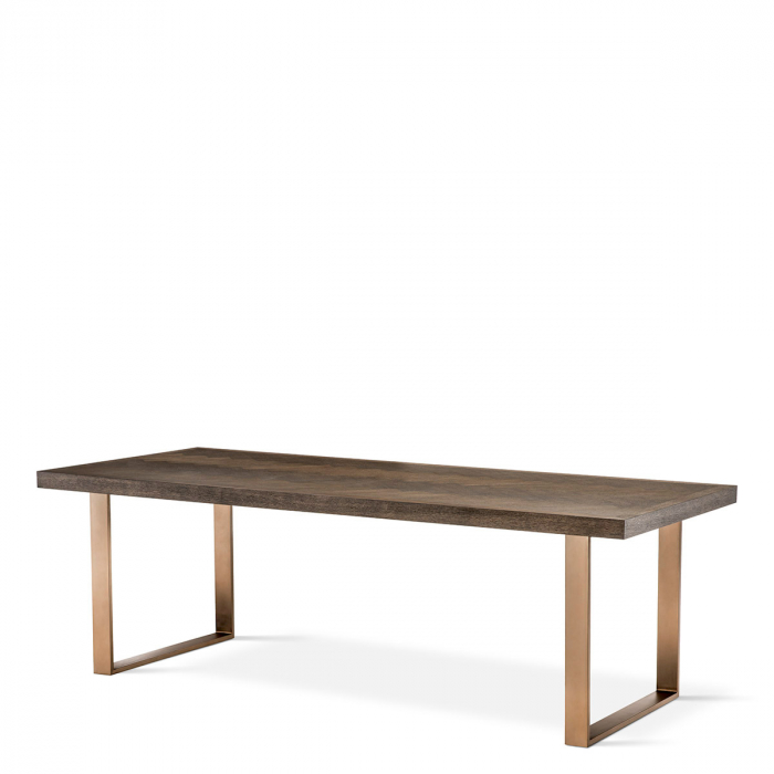 Masă dining, Melchior, furnir din stejar, maro 230 cm, Dims: L. 230 | W. 100 | H. 75  (CM) [1]