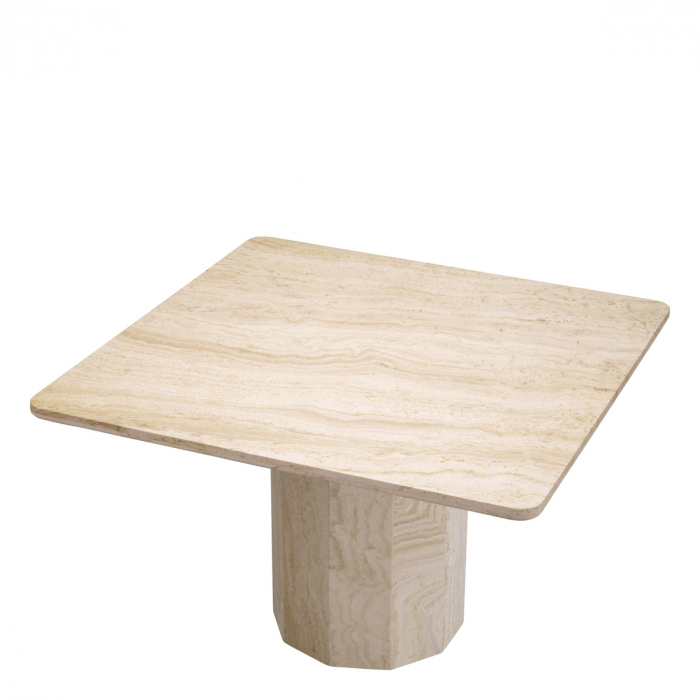 Masă dining, Piazza travertin, Dims: L. 120 | W. 120 | H. 76  (CM) [3]