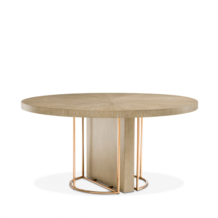 Masă dining, Remington ø 152 cm, furnir din stejar, , Dims: Ø 152 | H. 75  (CM) [1]