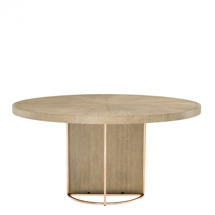 Masă dining, Remington ø 152 cm, furnir din stejar, , Dims: Ø 152 | H. 75  (CM) [4]