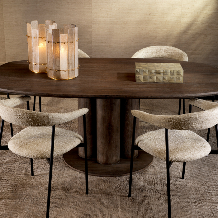 Masă dining, Westwood, furnir din stejar, silverstone Westwood, Dims: L. 200 | W. 120 | H. 77  (CM) [1]