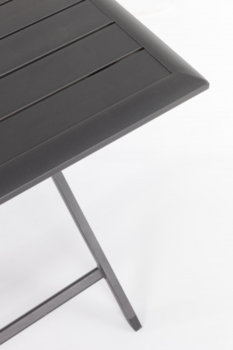 Masa Elin LH32, Aluminiu/Poliester, Negru, 110x70x71 cm [6]