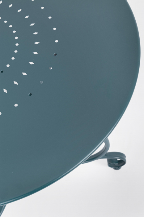 Masa Etienne, Aluminiu/Poliester, Albastru, 70x70x72 cm [4]