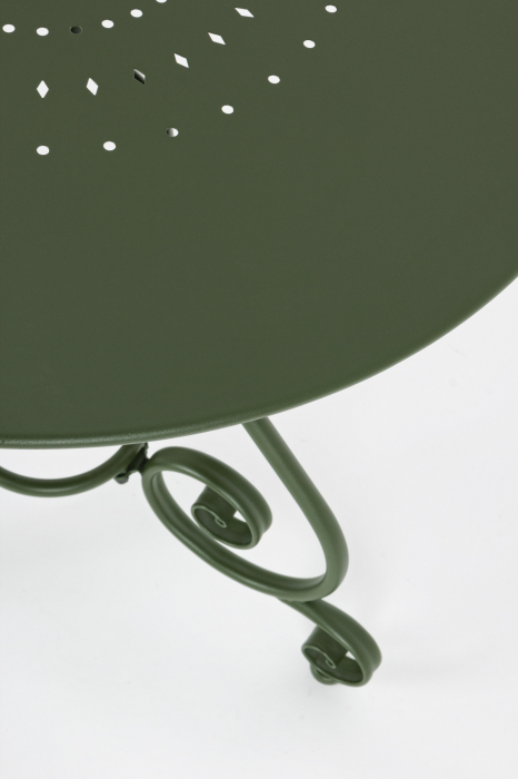 Masa Etienne D70, Poliester/Otel, Verde, 70x70x72 cm [3]