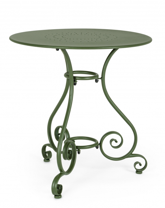 Masa Etienne D70, Poliester/Otel, Verde, 70x70x72 cm [2]