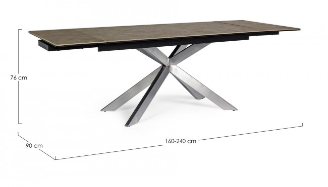 Masa Extensibila Arzachel , Metal, Negru, 160x90x76 [3]