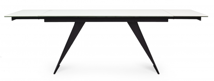 Masa extensibila Blazar, Otel/Ceramica, Alb/Negru, 160/240x90x76 cm [9]