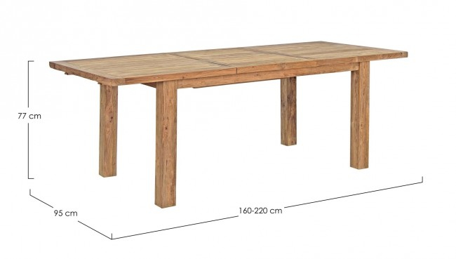 Masa extensibila Bounty, lemn, maro, 160/220x95x77 cm  [2]