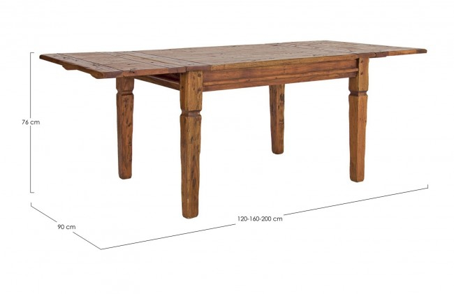Masa extensibila Chauteaux, Lemn de acacia, Maro, 120/160/200x90x76 cm [2]