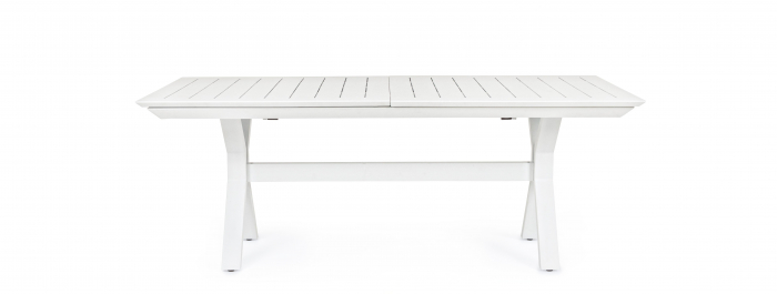 Masa extensibila de exterior Kenyon 180/240x100x76, aluminiu, alb [9]