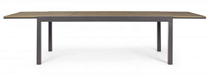 Masa extensibila Elias Charc SJ61, Aluminiu/Poliester/Compozit, antracit/Maro, 200/300x95x74 cm [9]