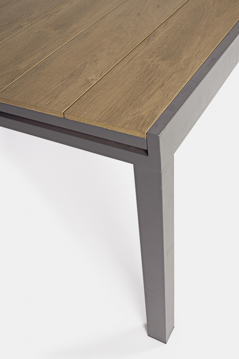 Masa extensibila Elias Charc SJ61, Aluminiu/Poliester/Compozit, antracit/Maro, 200/300x95x74 cm [6]
