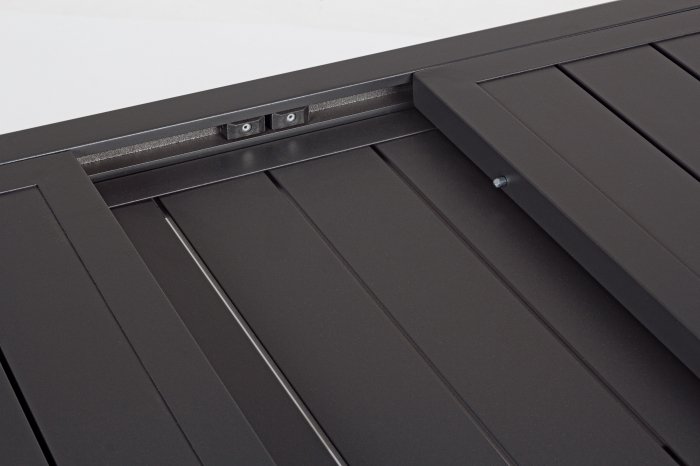 Masa extensibila Hilde LH32, Aluminiu/Otel, Negru, 140/210x77x75 cm [6]