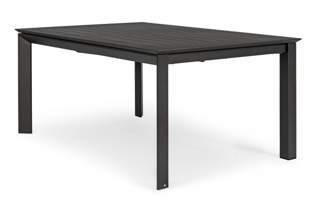 Masa extensibila Konnor, Aluminiu, Negru, 160x110/160x77.5 cm [3]
