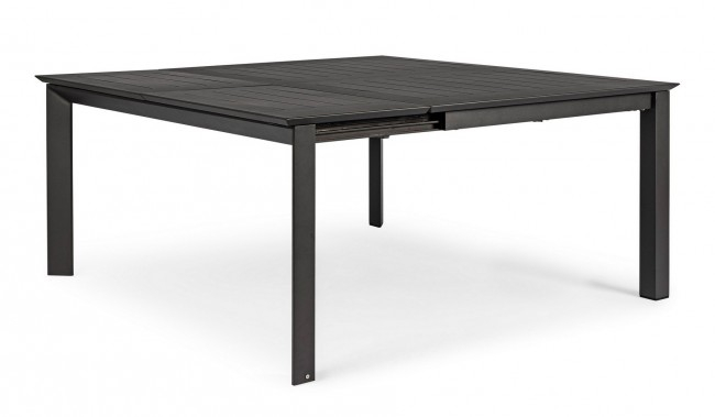 Masa extensibila Konnor, Aluminiu, Negru, 160x110/160x77.5 cm [2]