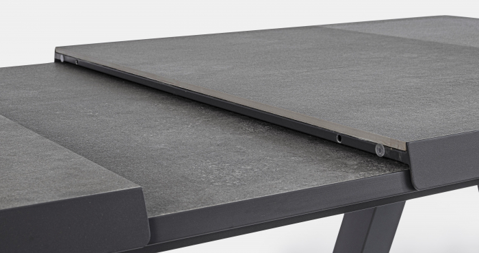 Masa extensibila Krion JX55, Aluminiu/Poliester/Ceramica, Negru, 205/265x103x78 cm [4]