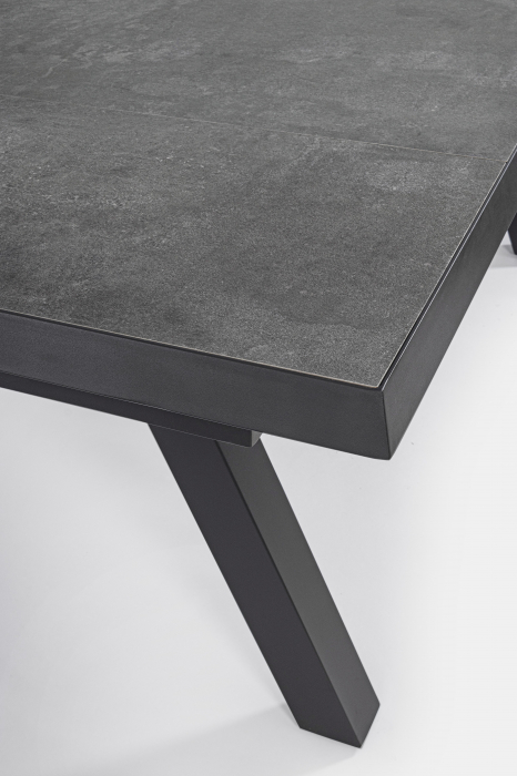 Masa extensibila Krion JX55, Aluminiu/Poliester/Ceramica, Negru, 205/265x103x78 cm [8]