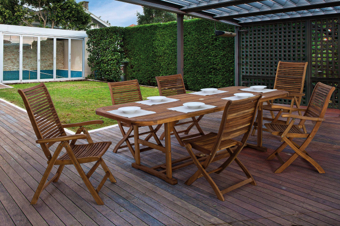 Masa extensibila Noemi 180-240X100, Lemn, Maro, 180/240x100x74 cm [2]