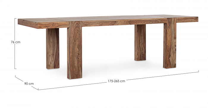 Masa extensibila Sunderland, Lemn, Natur, 175x90x76 [7]