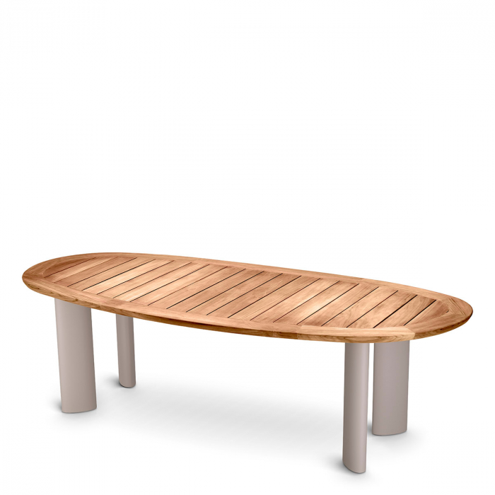 Masă exterior Free Form din tec natur, Dims: L. 258.5 | W. 110 | H. 76  (CM) [1]
