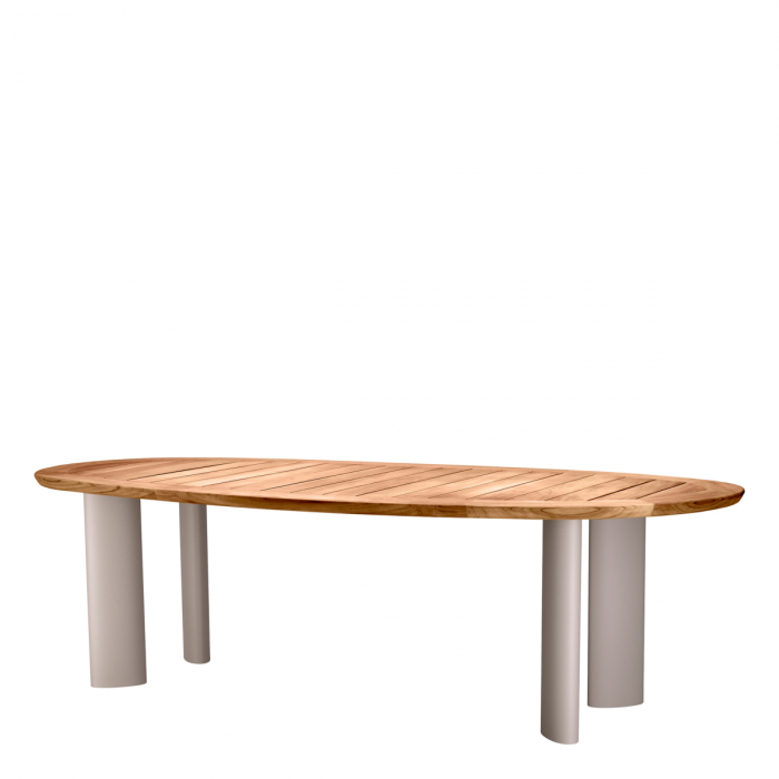 Masă exterior Free Form din tec natur, Dims: L. 258.5 | W. 110 | H. 76  (CM) [5]
