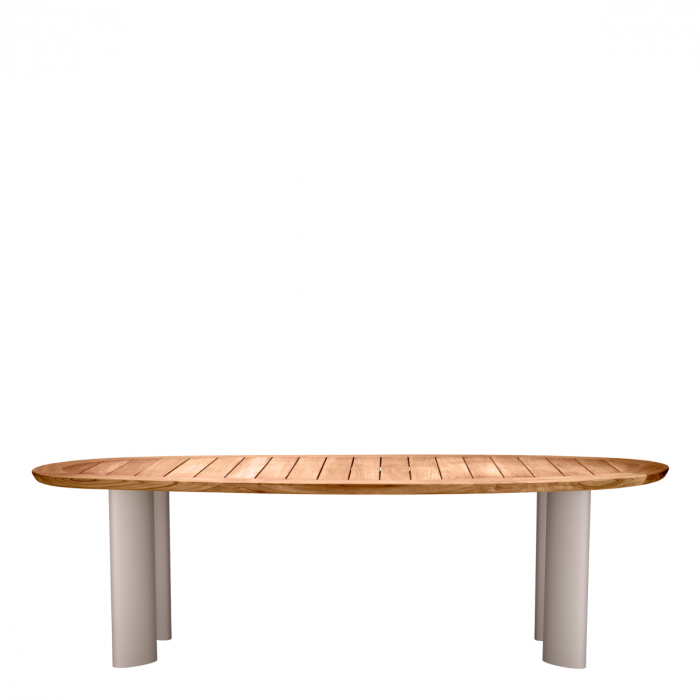 Masă exterior Free Form din tec natur, Dims: L. 258.5 | W. 110 | H. 76  (CM) [3]