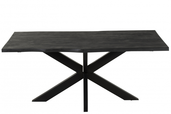 Masa Gerard, Lemn, Negru, 180x90x76 cm [2]