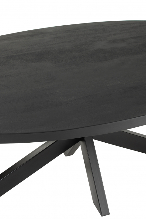Masa Gerard Round, Lemn, Negru, 210x110x76 cm [5]