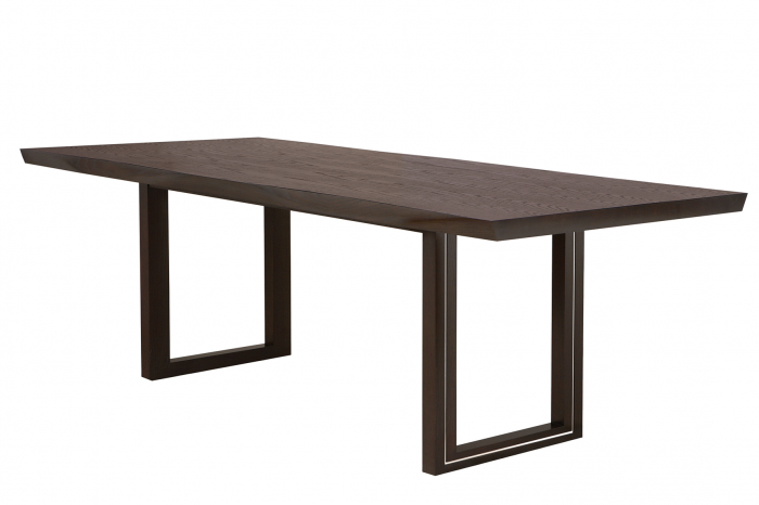 Masa Jack, MDF/Furnir/Otel inoxidabil , Maro, 220x100x76 cm [2]