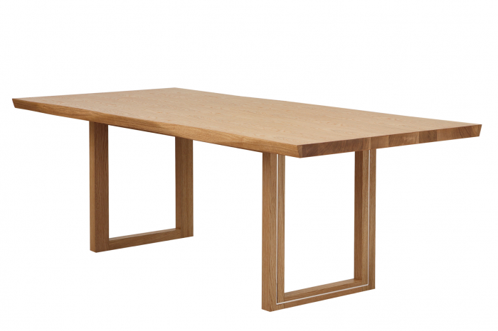 Masa Jack, MDF/Furnir/Otel inoxidabil , Maro, 220x100x76 cm [3]