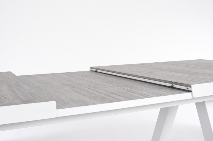 Masa Kirion, Aluminiu/Poliester, Gri/Alb, 205x103x78 cm [4]