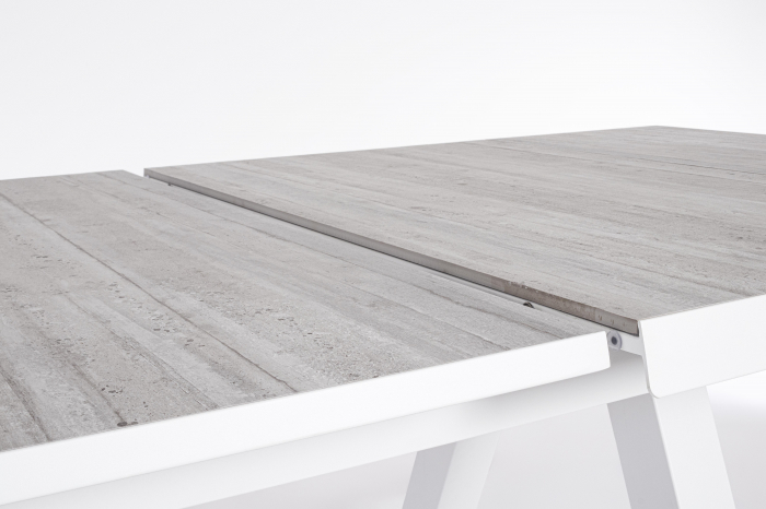 Masa Kirion, Aluminiu/Poliester, Gri/Alb, 205x103x78 cm [3]