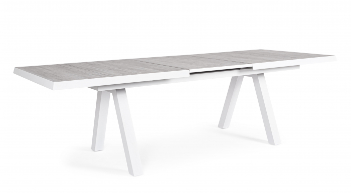 Masa Kirion, Aluminiu/Poliester, Gri/Alb, 205x103x78 cm [5]