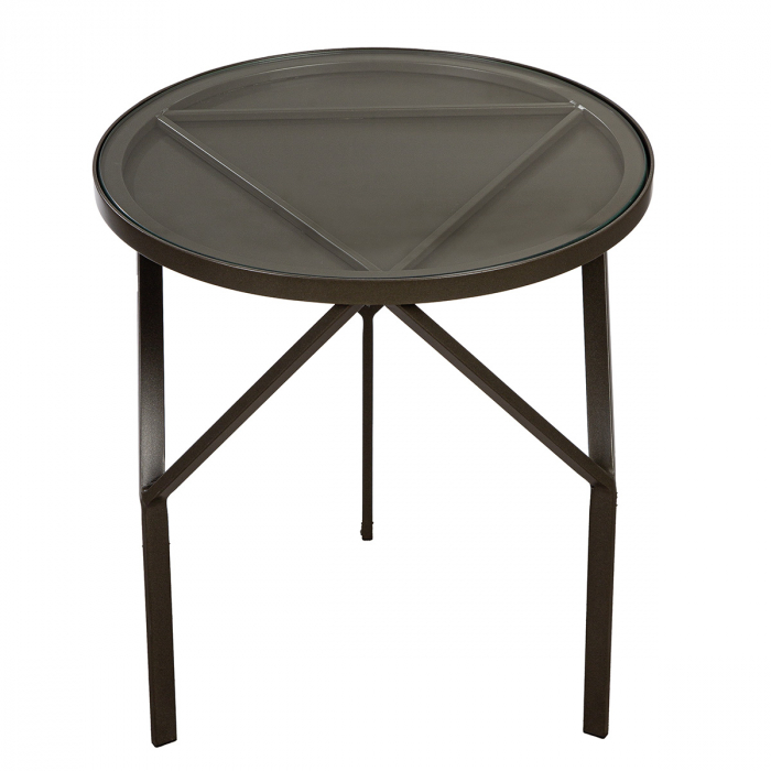 Masă laterală, rotundă, Metal, antracit, PU 1, H 49 cm, D 44 cm [2]